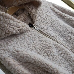 sherpa zip up with hood